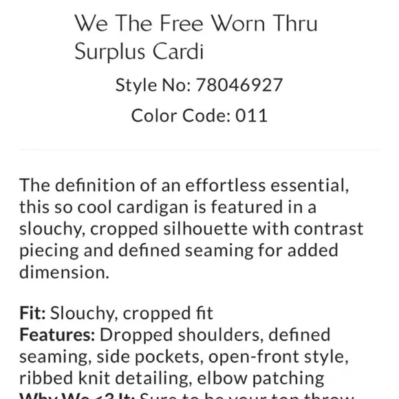 We The Free Cream Open-Front Cardigan - Picture 6 of 8